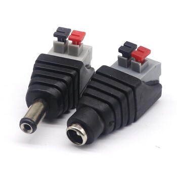 5PCS DC 5521 Σύνδεσμος χωρίς συγκόλληση 5V 12V 24V 48V Καλώδιο σε αρσενικό Θηλυκό Πρέσα θύρας DC για CCTV ελεγκτή λωρίδας οδήγησης LED