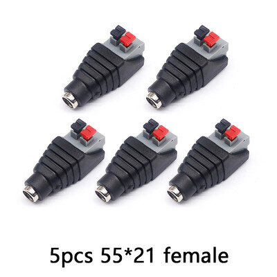 5 ks DC 5521 bez zvárania, konektor 5V 12V 24V 48V, kábel samec-samica, DC port, kolíky, lis pre ovládač LED pásikov, CCTV