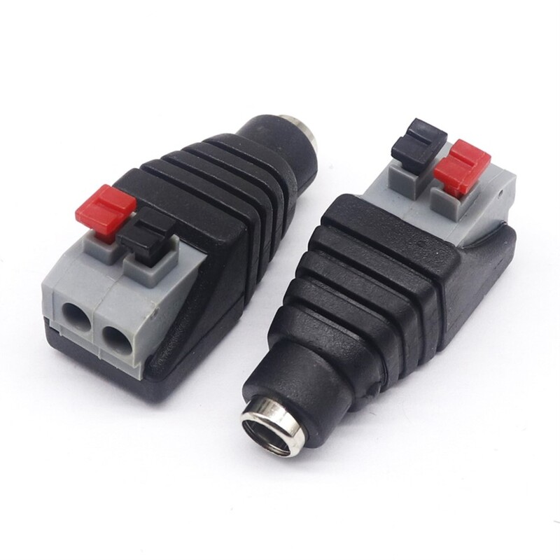 5 ks DC 5521 bez zvárania, konektor 5V 12V 24V 48V, kábel samec-samica, DC port, kolíky, lis pre ovládač LED pásikov, CCTV