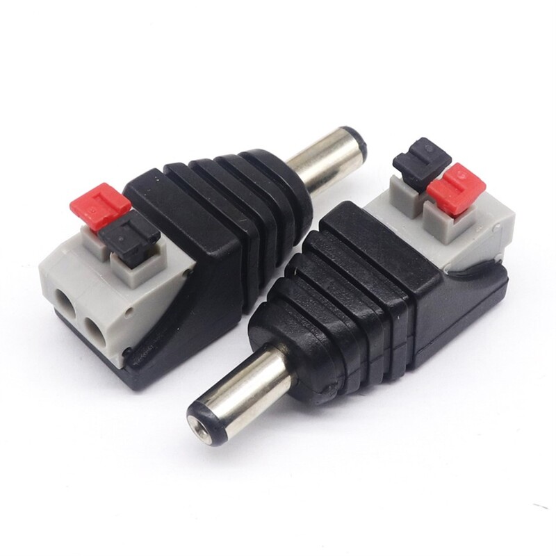 5 ks DC 5521 bez zvárania, konektor 5V 12V 24V 48V, kábel samec-samica, DC port, kolíky, lis pre ovládač LED pásikov, CCTV