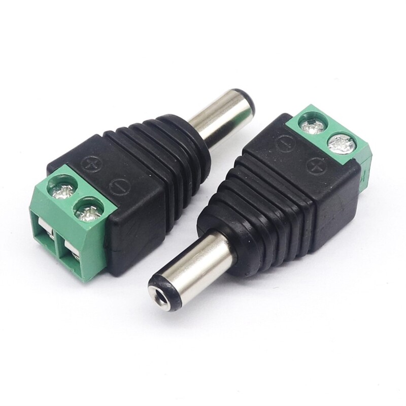 5 ks DC 5521 bez zvárania, konektor 5V 12V 24V 48V, kábel samec-samica, DC port, kolíky, lis pre ovládač LED pásikov, CCTV