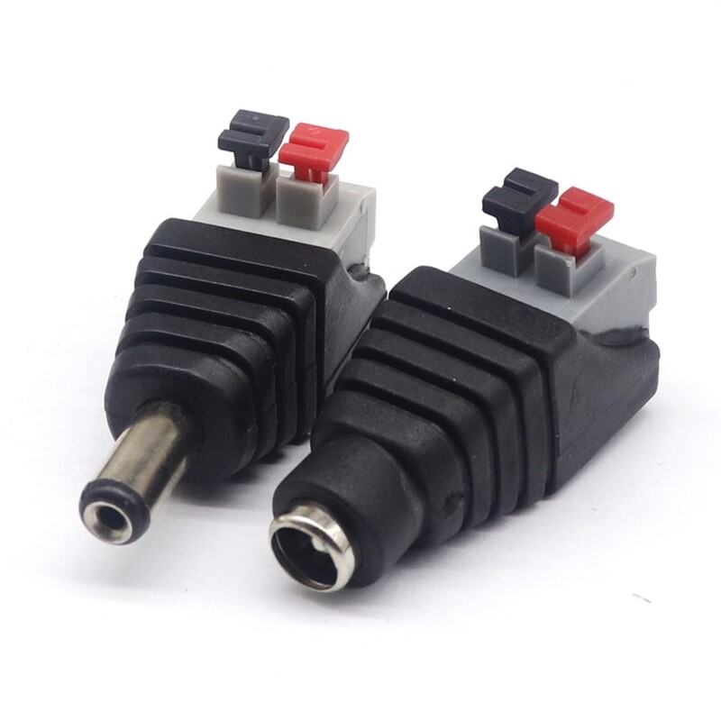 5 ks DC 5521 bez zvárania, konektor 5V 12V 24V 48V, kábel samec-samica, DC port, kolíky, lis pre ovládač LED pásikov, CCTV
