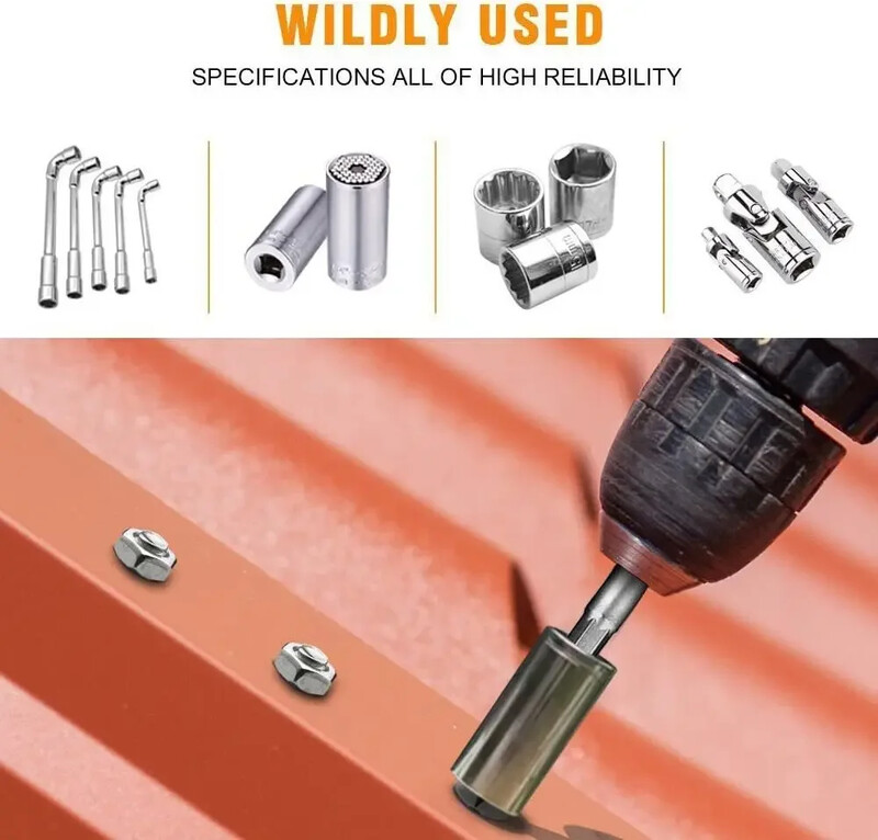 Šešiabriaunis elektrinis grąžtas smūginis suktuvo lizdas, prailginimo adapteris, išplėstas keitiklis į greitaeigį veržlę, vyrišką kvadratinį veržliaraktį 1/4 3/8 1/2