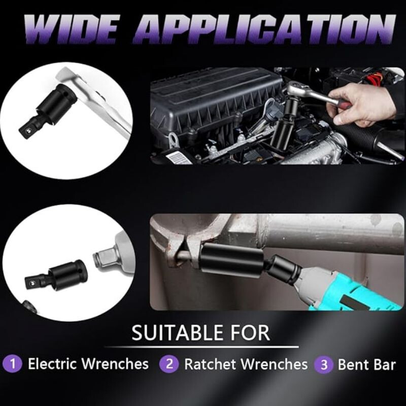 Vrhunski komplet okretnih udarnih nasadnih nasadnih nasadnica za 360 stupnjeva rotirajućih fleksibilnih okretnih navlaka Set zračnih okretnih navlaka