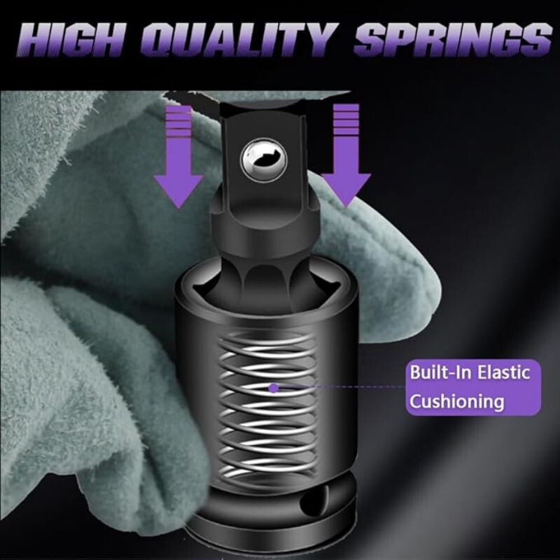 Vrhunski komplet okretnih udarnih nasadnih nasadnih nasadnica za 360 stupnjeva rotirajućih fleksibilnih okretnih navlaka Set zračnih okretnih navlaka