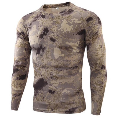 Taktička kamuflažna kamuflažna majica kratkih rukava Muška prozračna brzosušiva majica dugih rukava za vanjske aktivnosti Sportska odjeća za planinarenje i lov