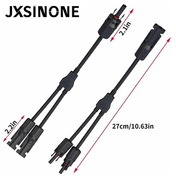 JXSINONE TUV Εγκρίθηκε 2 IN1 Solar Connector Φωτοβολταϊκός σύνδεσμος αρσενικό σε θηλυκό ηλιακός παράλληλος σύνδεσμος DIY Solar Kits System T10039