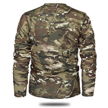 Ανδρικό μπλουζάκι Tactical Camouflage με μακρυμάνικο μπλουζάκι για υπαίθριες δραστηριότητες Quick Dry Hiking Military Tactical T-shirts για άνοιξη & φθινόπωρο για κάμπινγκ