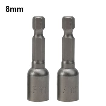 2Pcs Socket Magnetic Paut Screwdriver 1/4 Hex Drill Bit Adapter 8mm 10mm 13mm For Power Drills Drivers Socket Kit