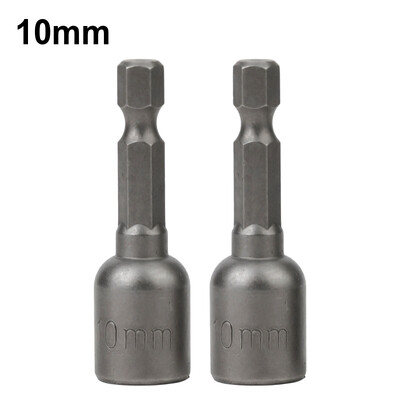 2Pcs Socket Magnetic Paut Screwdriver 1/4 Hex Drill Bit Adapter 8mm 10mm 13mm For Power Drills Drivers Socket Kit