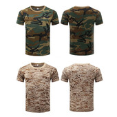 Камуфлажна риза с къс ръкав Мъжка бързосъхнеща бойна тениска Тениска Камуфлажни ризи за туризъм на открито