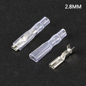 100/50 Komplekti 2,8 mm 4,8 mm 6,3 mm izolācijas Ievietojiet spraudņa atsperes spaili ar caurspīdīgu vāciņu Termināliem 22-16AWG