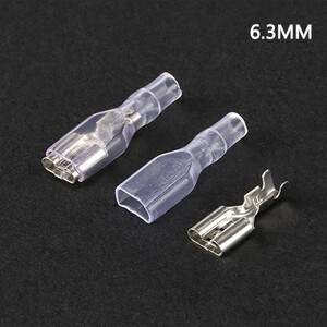 100/50 Komplekti 2,8 mm 4,8 mm 6,3 mm izolācijas Ievietojiet spraudņa atsperes spaili ar caurspīdīgu vāciņu Termināliem 22-16AWG