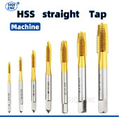 Burghiu cu șurub cu acoperire din titan HSS M2 M2.5 M3 M3.5 M4 M5 M6 M8 M10 M12 Unelte de mână pentru robinet metric drept