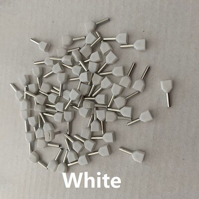 100 ks dvojitých vodičov, izolovaných dutiniek, káblových očiek, krimpovacích medených koncoviek, elektrických koncoviek, 2x0,5 mm²~16 mm²