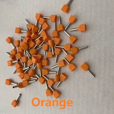 100 ks dvojitých vodičov, izolovaných dutiniek, káblových očiek, krimpovacích medených koncoviek, elektrických koncoviek, 2x0,5 mm²~16 mm²