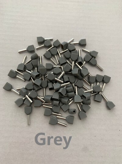 100 ks dvojitých vodičov, izolovaných dutiniek, káblových očiek, krimpovacích medených koncoviek, elektrických koncoviek, 2x0,5 mm²~16 mm²