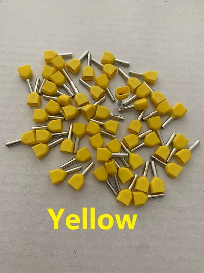 100 ks dvojitých vodičov, izolovaných dutiniek, káblových očiek, krimpovacích medených koncoviek, elektrických koncoviek, 2x0,5 mm²~16 mm²