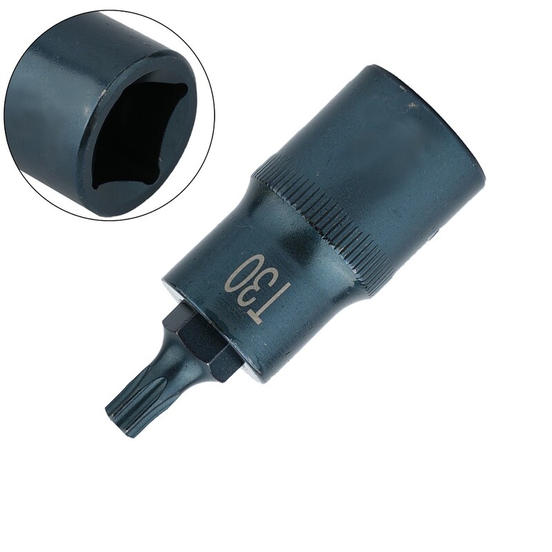 Bit de șurubelniță Torx Adaptor de biți de priză de 1/2 inch T30/T40/T45/T50 T55 T60 T70 Adaptor de priză Torx pentru chei cu clichet unealtă de mână