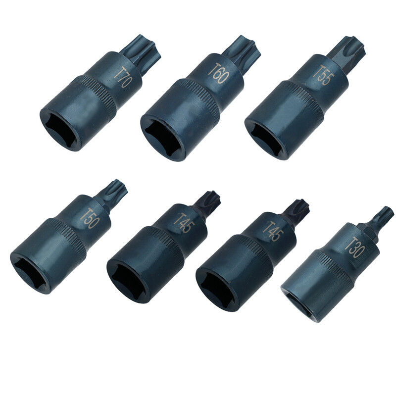 Bit de șurubelniță Torx Adaptor de biți de priză de 1/2 inch T30/T40/T45/T50 T55 T60 T70 Adaptor de priză Torx pentru chei cu clichet unealtă de mână