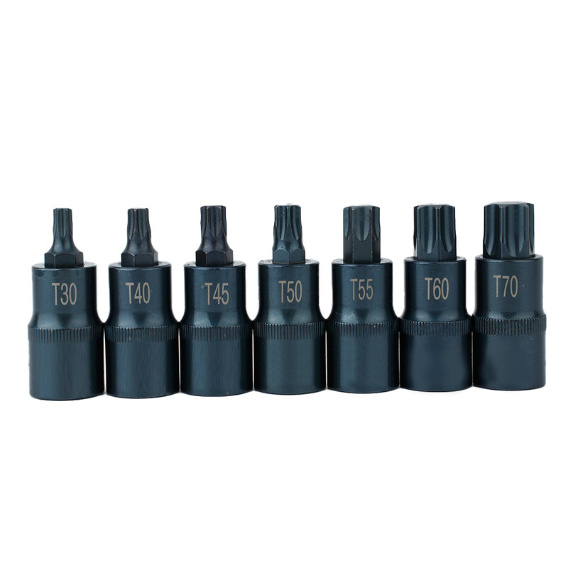 Bit de șurubelniță Torx Adaptor de biți de priză de 1/2 inch T30/T40/T45/T50 T55 T60 T70 Adaptor de priză Torx pentru chei cu clichet unealtă de mână