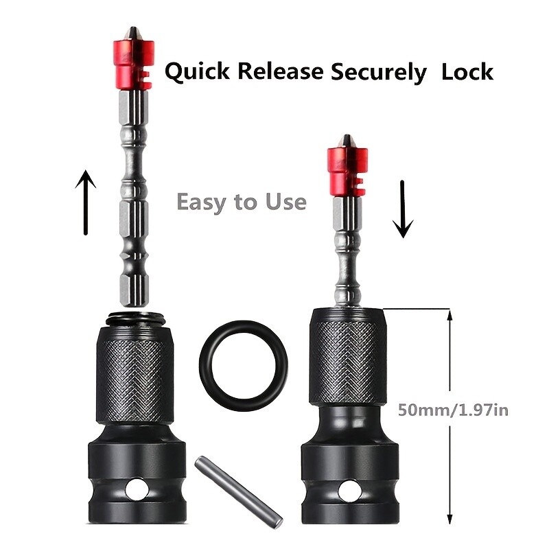 1 gab kvadrātveida piedziņas ligzdas, 1/2 collas kvadrātveida līdz 1/4 collas sešstūra sprūdrata ligzdas uzgriežņu atslēgas adaptera uzgriežņu atslēga, sieviešu skrūvgrieža urbis