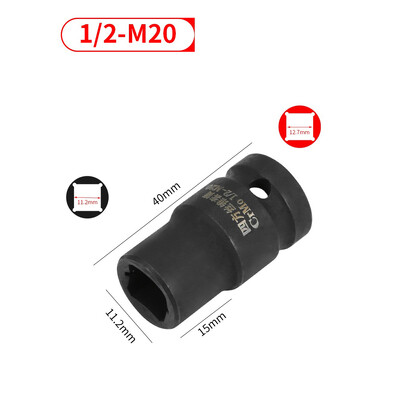 Divgalvu Suqare Tap Die Socket Adapter 1/2 \`\` Driver Skrūves vītņošanas rīks pneimatiskajam sprūdrata uzgriežņu atslēgas M6-M24 sērijas urbjam