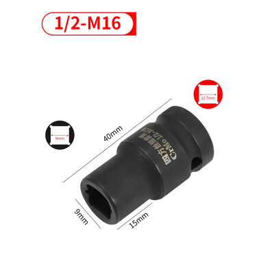 Divgalvu Suqare Tap Die Socket Adapter 1/2 \`\` Driver Skrūves vītņošanas rīks pneimatiskajam sprūdrata uzgriežņu atslēgas M6-M24 sērijas urbjam