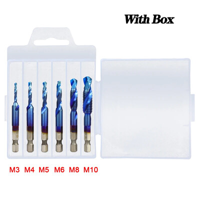 Hotselling με επίστρωση τιτανίου εξάγωνο στέλεχος HSS βιδωτή σπείρωμα μετρικά τρυπάνια βρύσης Βιδωτή μηχανή Σύνθετη M3 M4 M5 M6 M8 M10 Εργαλεία χειρός