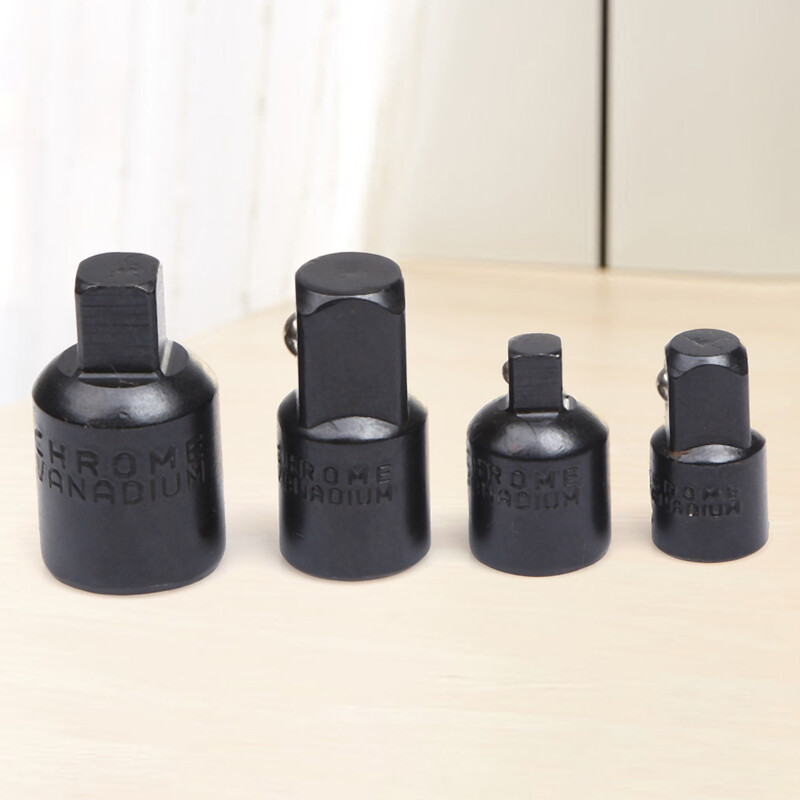 4gab 1/4 3/8 1/2 piedziņas kontaktligzdas adaptera pārveidotājs, gaisa trieciena samazināšanas ierīce, meistara ligzdas uzgriežņu atslēgas adaptera rokas instrumentu komplekts BI115+