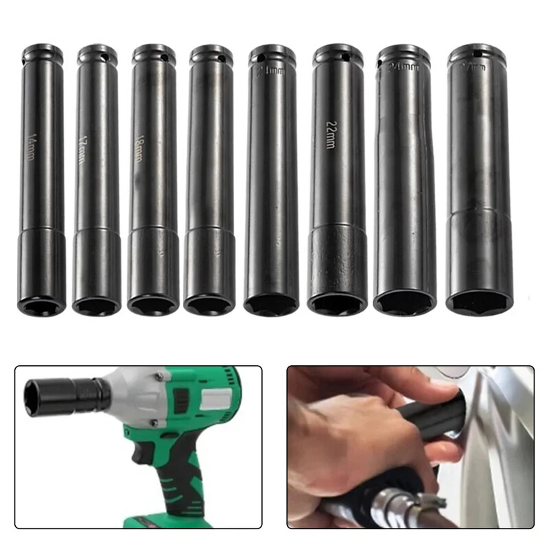 1 bucată 150 mm adâncime cheie hexagonală 1/2 "adaptor priză de antrenare cheie priză cheie electrică pentru unelte pneumatice cu aer