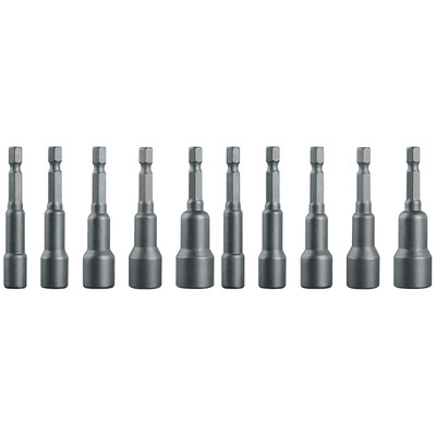 5 бр. Свредло за гнездо на опашка 1/4 5/16 3/8 7/16 1/2 инча Дължина на гнездото за завъртане на магнитна гайка 65 mm Адаптер за свредло за шестостенни гнезда