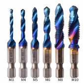 Šešiakampio koto HSS sraigtinis sriegis metrinis sriegio gręžtuvas Sraigtinis staklių junginys M3 M4 M5 M6 M8 M10 Rankiniai įrankiai Metrinis sriegio sriegio gręžtuvas