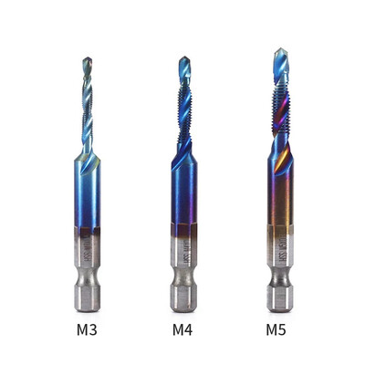 Šešiakampio koto HSS sraigtinis sriegis metrinis sriegio gręžtuvas Sraigtinis staklių junginys M3 M4 M5 M6 M8 M10 Rankiniai įrankiai Metrinis sriegio sriegio gręžtuvas