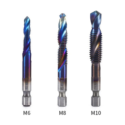 Šešiakampio koto HSS sraigtinis sriegis metrinis sriegio gręžtuvas Sraigtinis staklių junginys M3 M4 M5 M6 M8 M10 Rankiniai įrankiai Metrinis sriegio sriegio gręžtuvas