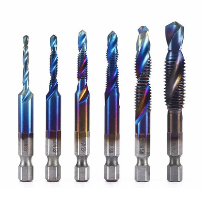 Šešiakampio koto HSS sraigtinis sriegis metrinis sriegio gręžtuvas Sraigtinis staklių junginys M3 M4 M5 M6 M8 M10 Rankiniai įrankiai Metrinis sriegio sriegio gręžtuvas