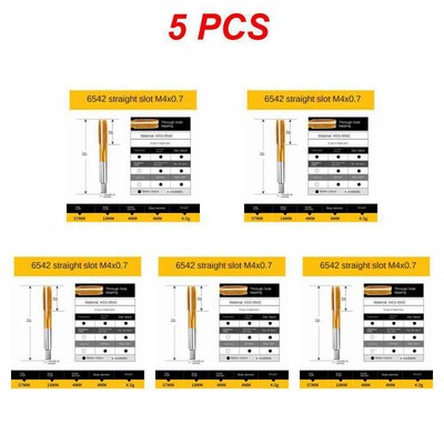 1 ~ 10 bucăți burghiu cu șurub de acoperire din titan M2 M2.5 M3 M3.5 M5 M6 M8 M10 unelte de mână cu filet drept metric pentru robinet