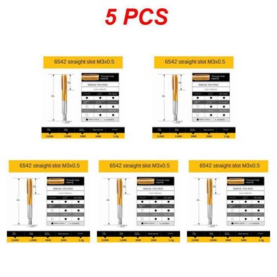 1 ~ 10 bucăți burghiu cu șurub de acoperire din titan M2 M2.5 M3 M3.5 M5 M6 M8 M10 unelte de mână cu filet drept metric pentru robinet