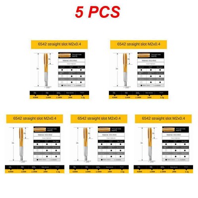 1 ~ 10 bucăți burghiu cu șurub de acoperire din titan M2 M2.5 M3 M3.5 M5 M6 M8 M10 unelte de mână cu filet drept metric pentru robinet