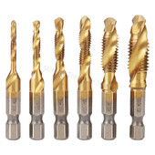 Új, titán bevonatú hatlapú szárú HSS csavarmenetes metrikus menetfúrószárak csavargép-összetétel M3 M4 M5 M6 M8 M10 kéziszerszámok