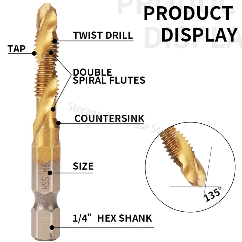 Új, titán bevonatú hatlapú szárú HSS csavarmenetes metrikus menetfúrószárak csavargép-összetétel M3 M4 M5 M6 M8 M10 kéziszerszámok