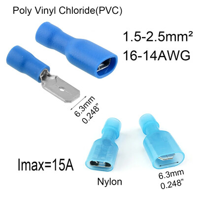 60 gab. Lāpstas spailes vīrišķā savienotāja uzgaļa vadu spailes savienojuma spailes stiepļu gofrēšanas savienotāju sortimentam