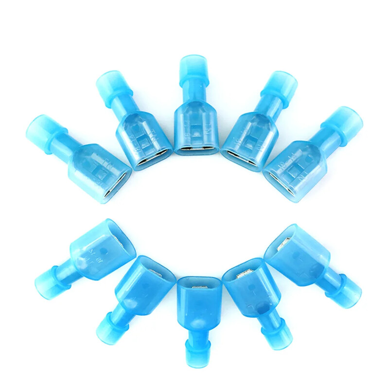 60 gab. Lāpstas spailes vīrišķā savienotāja uzgaļa vadu spailes savienojuma spailes stiepļu gofrēšanas savienotāju sortimentam