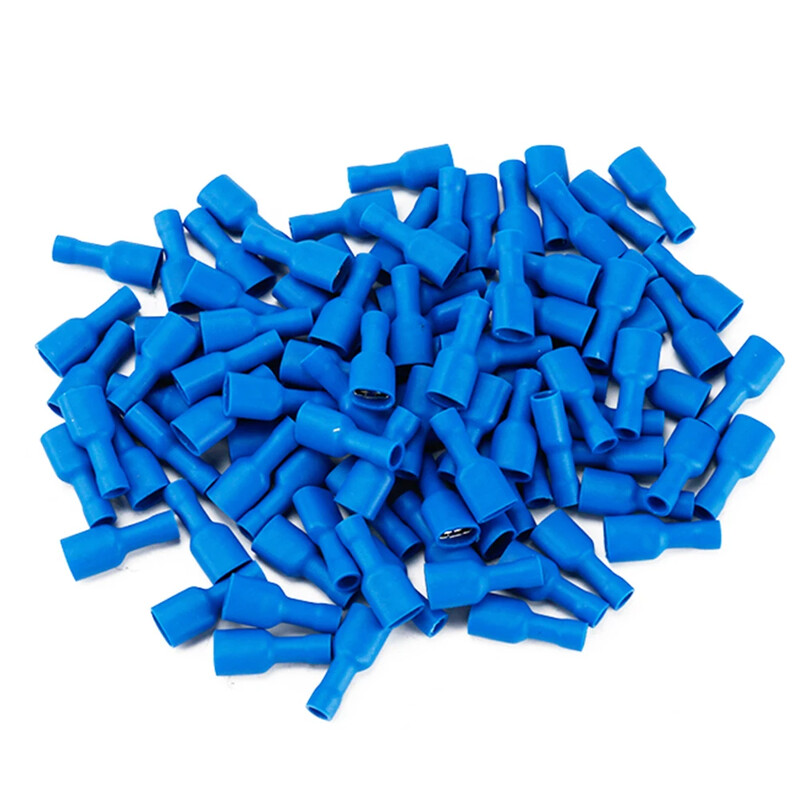 60 gab. Lāpstas spailes vīrišķā savienotāja uzgaļa vadu spailes savienojuma spailes stiepļu gofrēšanas savienotāju sortimentam