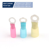 25 gab. Siltuma saraušanās RV gredzenu izolēti spailes Vadu kabeļu savienotāji Elektrisko vadu presēšanas spailes