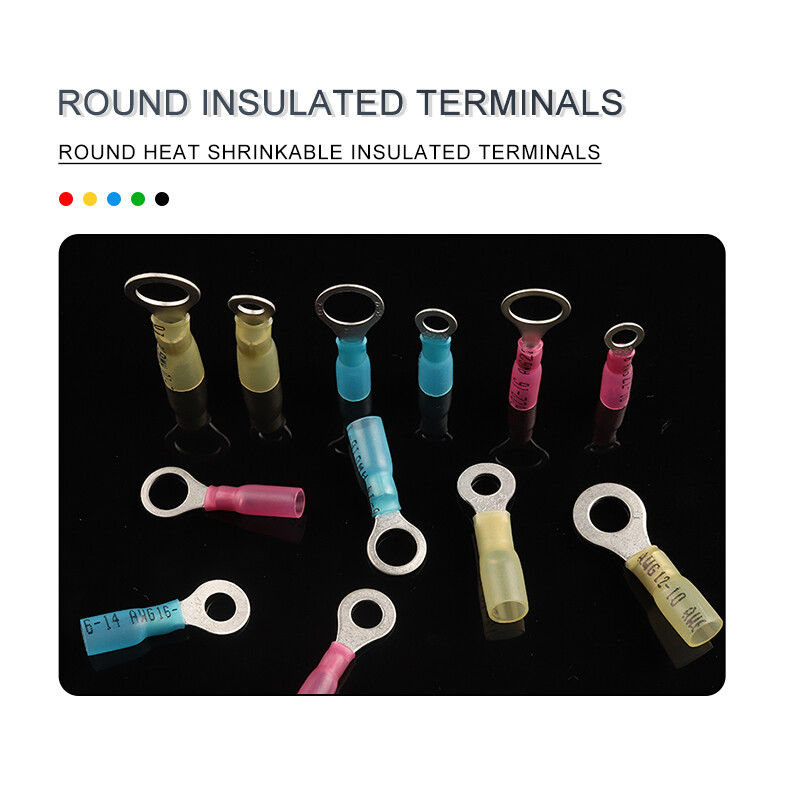 25 gab. Siltuma saraušanās RV gredzenu izolēti spailes Vadu kabeļu savienotāji Elektrisko vadu presēšanas spailes