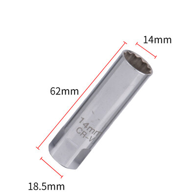 3/8 palcový 12-bodový kľúč na zapaľovacie sviečky s magnetickým uhlom, 14/16 mm adaptér na kľúč z ocele CR-V, nástroj na opravu a demontáž auta