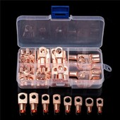 60CPS Sortiment Auto Auto Inel de Cupru Terminal Fir Conector Sert Cablu Gol Baterie Terminale Kit Conectori Lipiți
