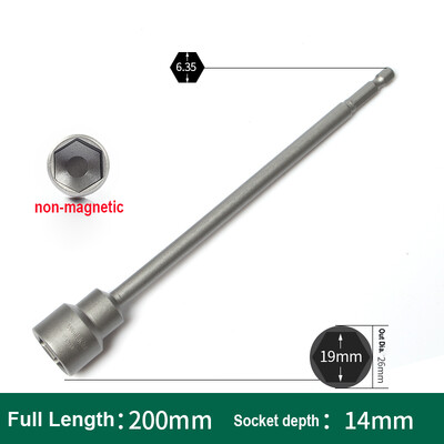 1 ks 200 mm dlhá sada metrických kľúčov s vnútorným šesťhranom 5,5 mm - 19 mm, adaptér, vrták 1/4', stopka 6,35 mm, šesťhranná matica, nástroj na skrutky s vnútorným šesťhranom