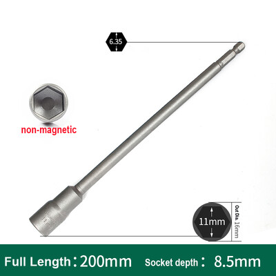 1 ks 200 mm dlhá sada metrických kľúčov s vnútorným šesťhranom 5,5 mm - 19 mm, adaptér, vrták 1/4', stopka 6,35 mm, šesťhranná matica, nástroj na skrutky s vnútorným šesťhranom